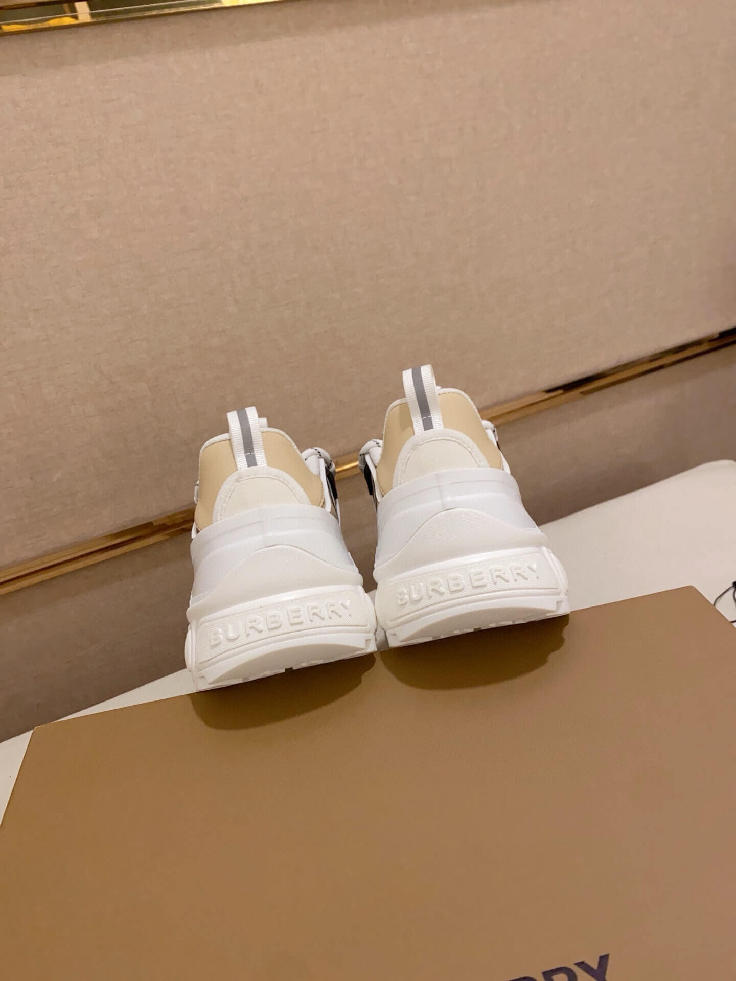 Burberry Arthur Archive Check Sneaker in White 4 Burberry Arthur Archive Check Sneaker in White - Image 4