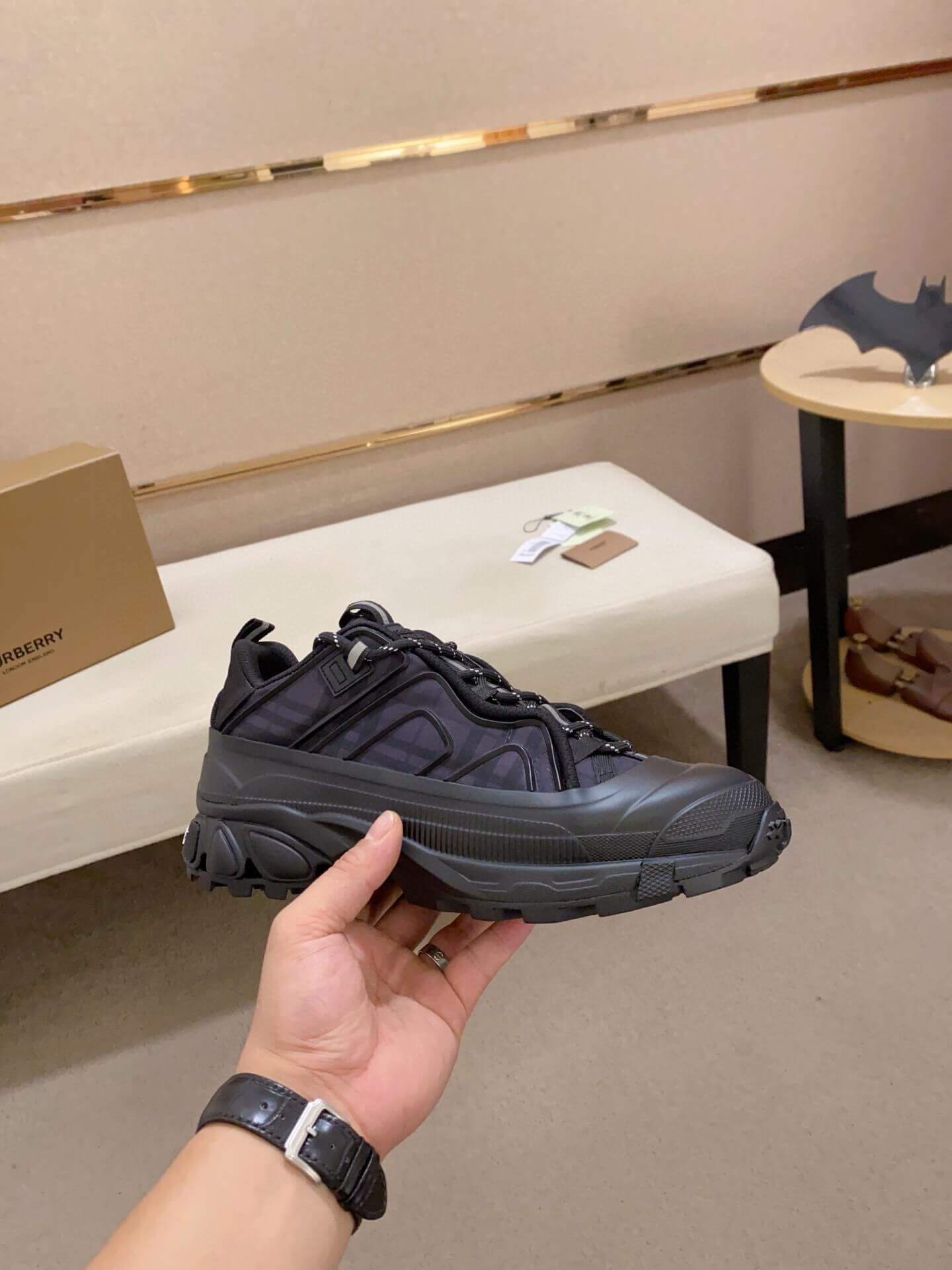 Burberry Arthur Check Sneaker in Black 6 Burberry Arthur Check Sneaker in Black - Image 6