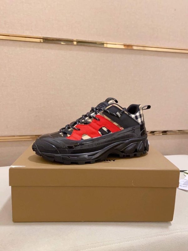 BurberryVintageCheckArthursneaker_5 Burberry Archive Check Arthur Sneaker in Black and Red