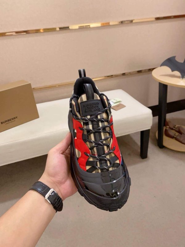 BurberryVintageCheckArthursneaker_6 Burberry Archive Check Arthur Sneaker in Black and Red