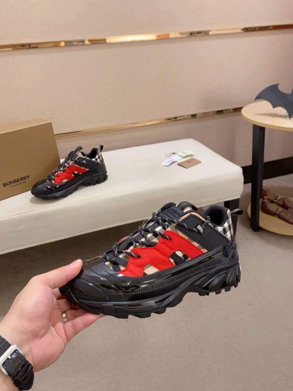BurberryVintageCheckArthursneaker_7 Burberry Archive Check Arthur Sneaker in Black and Red