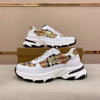 Burberry White Check Sneakers