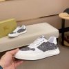Burberry Grey Monogram Canvas and White Leather Sneakers