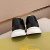 Burberry Brown Monogram Canvas and Black Leather Sneakers