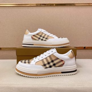 Burberry Check Sneakers in Archive Beige