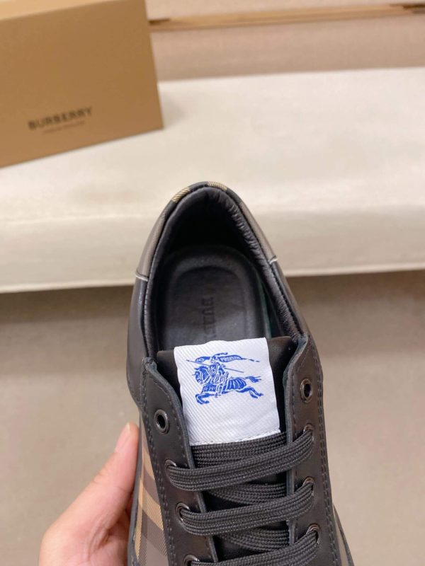 Black & Brown Burberry Check Sneakers
