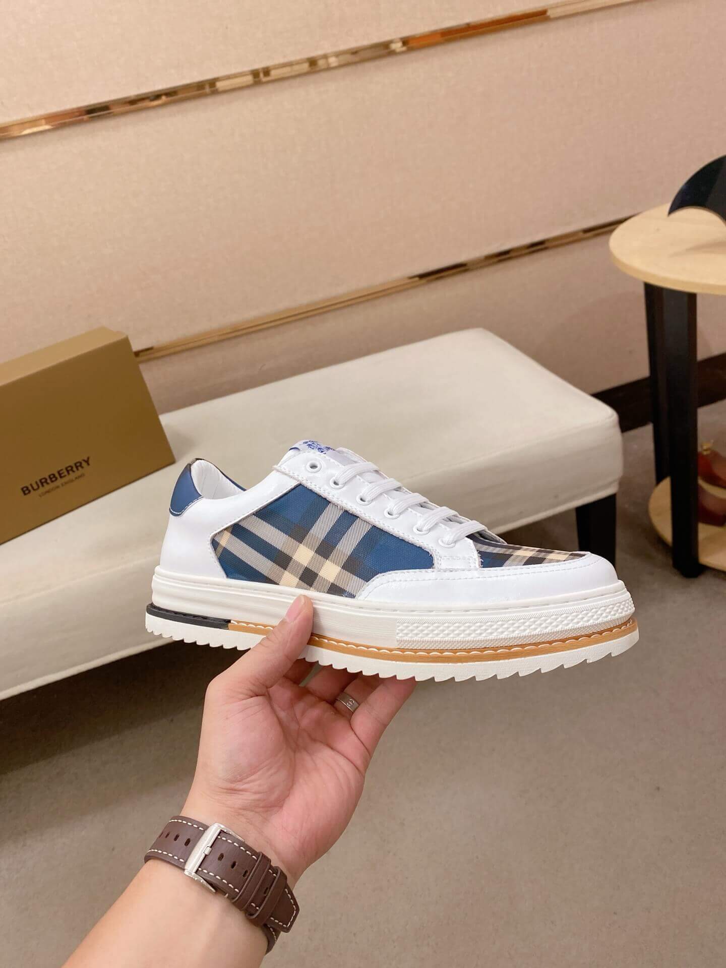 Burberry Check Sneakers in Archive Beige 10 Burberry Check Sneakers in Archive Beige - Image 10
