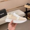 BOSS TTNM Evo Trainers with Knitted Upper in Beige