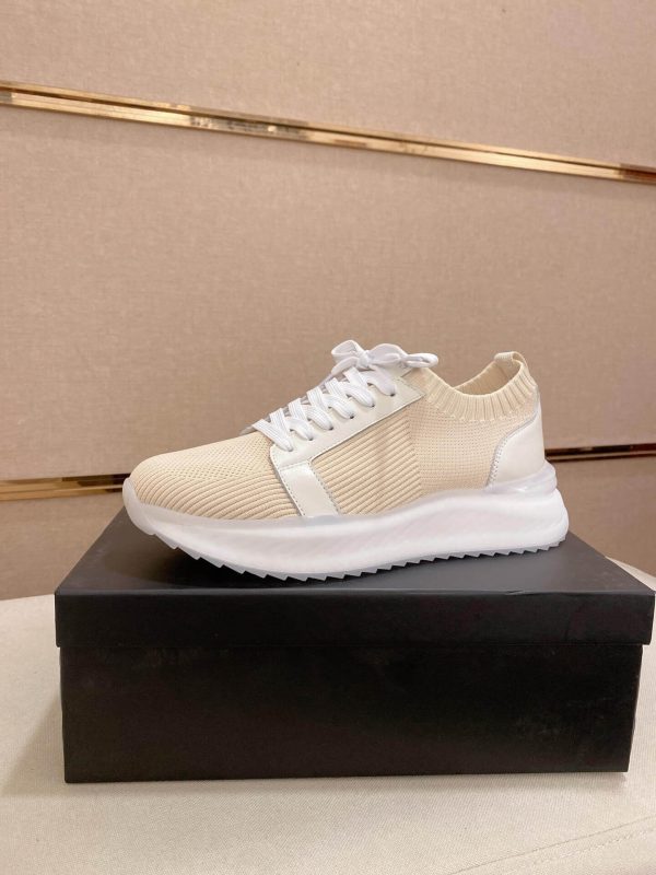 BOSS TTNM Evo Trainers with Knitted Upper in Beige