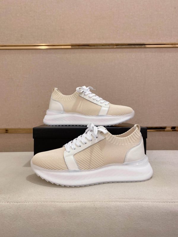 BOSS TTNM Evo Trainers with Knitted Upper in Beige