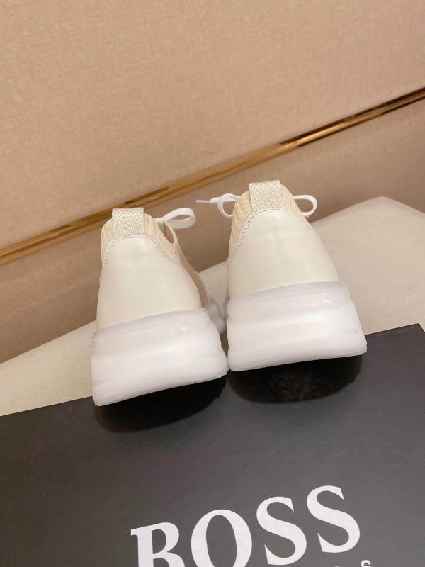 BOSS TTNM Evo Trainers with Knitted Upper in Beige