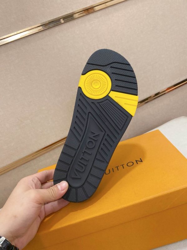 LOUIS VUITTON Men's Brown Leather Crisscross Slides