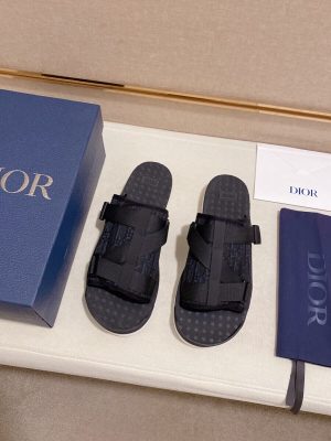 DiorAlphaSandalinblackDiorObliquejacquard._1 Dior Black Dior Oblique Jacquard Alpha Sandal
