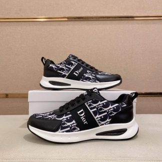 Dior Black and White Dior Oblique Jacquard Runner Sneaker