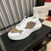 DiorB25Runnersneaker._1 Dior Runner Sneaker in White Leather and Brown Oblique Jacquard