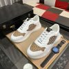 DiorB25Runnersneaker._2 Dior Runner Sneaker in White Leather and Brown Oblique Jacquard