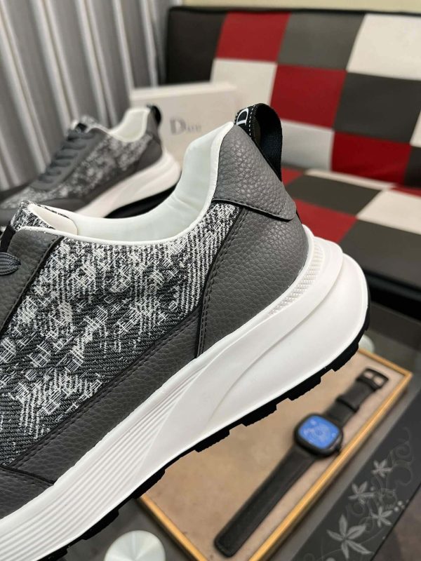 Dior Runner Sneaker in Grey Dior Oblique Jacquard and Grey Leather