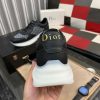 DiorB25Runnersneakerinblacksuedeandwhitetechnicalmesh_3 Dior Runner Sneaker in Black Leather and Grey Oblique Jacquard