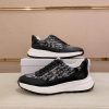 Dior Grey and Black Dior Oblique Jacquard Sneaker in Black Grained Leather