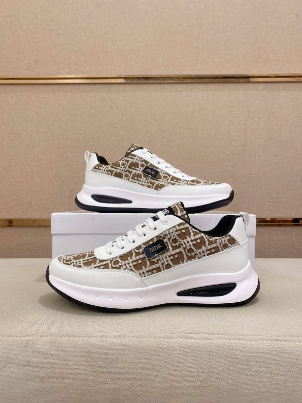 Dior Run Sneaker in Brown Dior Oblique Jacquard