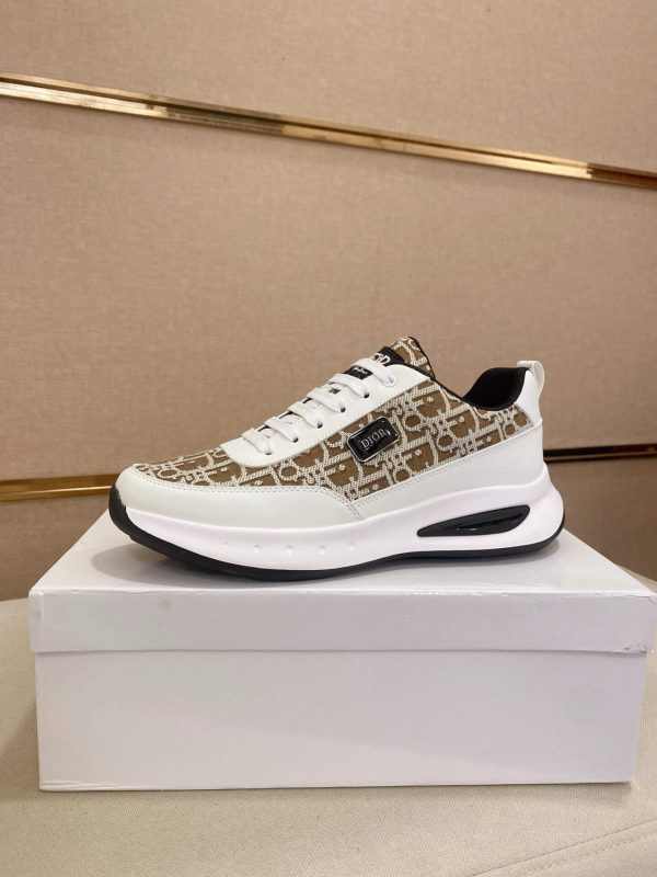 Dior Run Sneaker in Brown Dior Oblique Jacquard