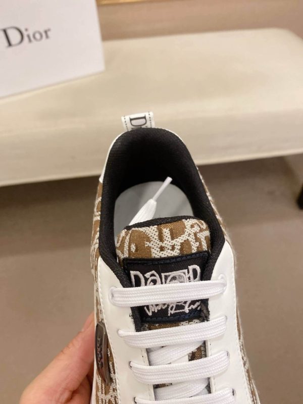 Dior Run Sneaker in Brown Dior Oblique Jacquard