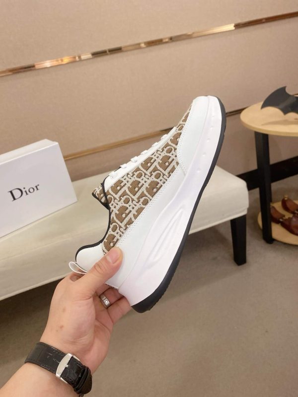Dior Run Sneaker in Brown Dior Oblique Jacquard