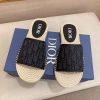 Dior Dway Slide Sandal in Black Dior Oblique Jacquard with Adjustable Self-fastening Strap