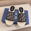 Dior Dway Slide Sandal in Beige and Black Dior Oblique Jacquard