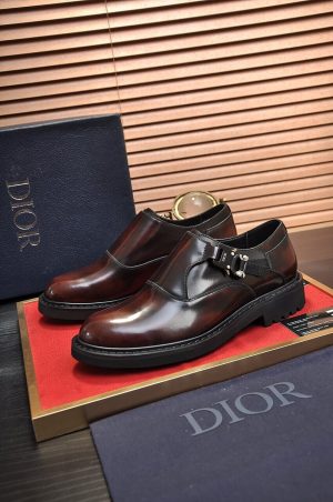 Dior Brown  Men's Monk Strap Shoes