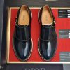Dior Navy Blue Men's Monk Strap Shoes