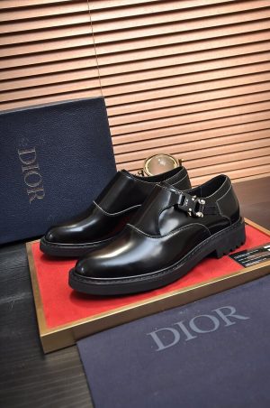 Dior Black Men's Monk Strap Shoes