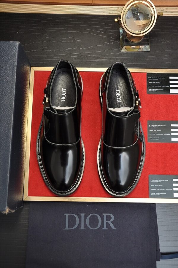 Dior Black Men's Monk Strap Shoes