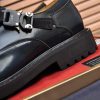 Dior Navy Blue Men's Monk Strap Shoes