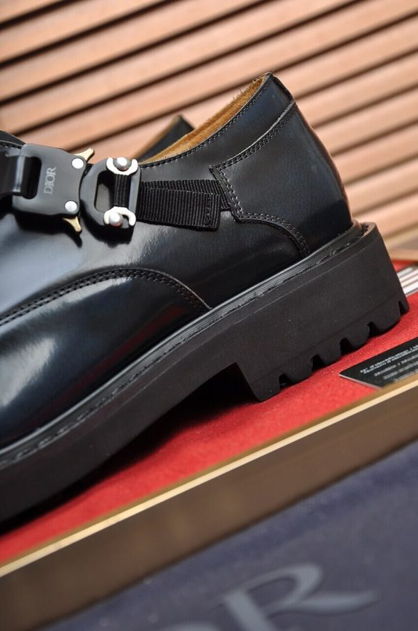 Dior Navy Blue Men's Monk Strap Shoes