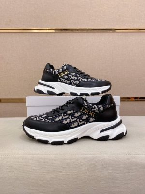 Dior Black & Grey Oblique Monogram Chunky Sneakers