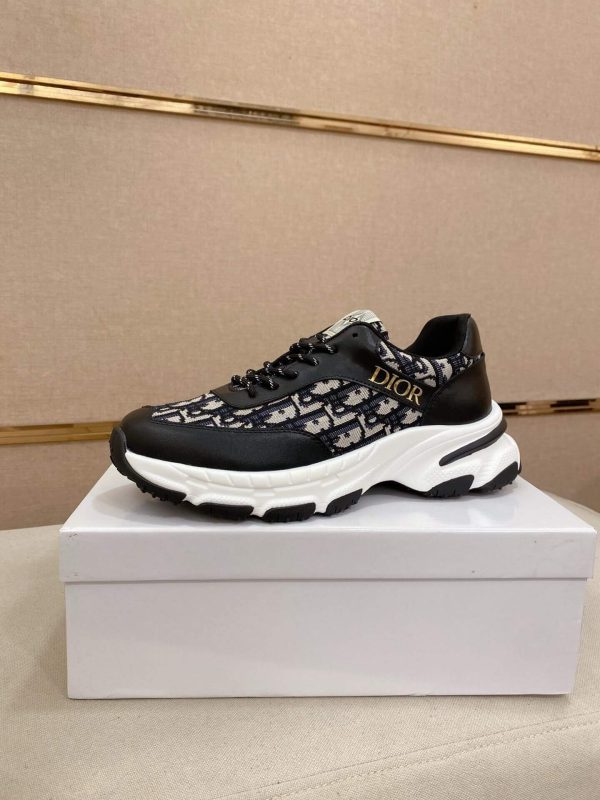 Dior Black & Grey Oblique Monogram Chunky Sneakers