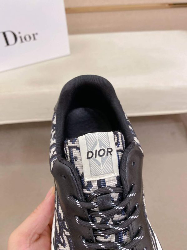 Dior Black & Grey Oblique Monogram Chunky Sneakers