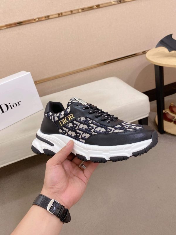 Dior Black & Grey Oblique Monogram Chunky Sneakers