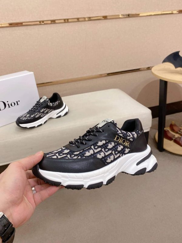 Dior Black & Grey Oblique Monogram Chunky Sneakers