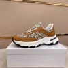 Dior Brown & White Oblique Monogram Chunky Sneakers