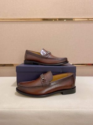 Dior Granville Flex Brown Penny Loafers