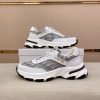 Dior White & Gray Oblique Monogram Chunky Sneakers