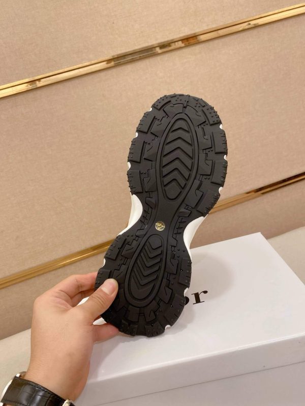 Dior White & Gray Oblique Monogram Chunky Sneakers