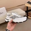 Dior White & Gray Oblique Monogram Chunky Sneakers