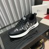 Diormen_ssneakerfeaturingablackandwhitecolorschemewiththeDiorObliquepattern_1 Dior Men's Sneaker in Black Dior Oblique Jacquard and Black Leather