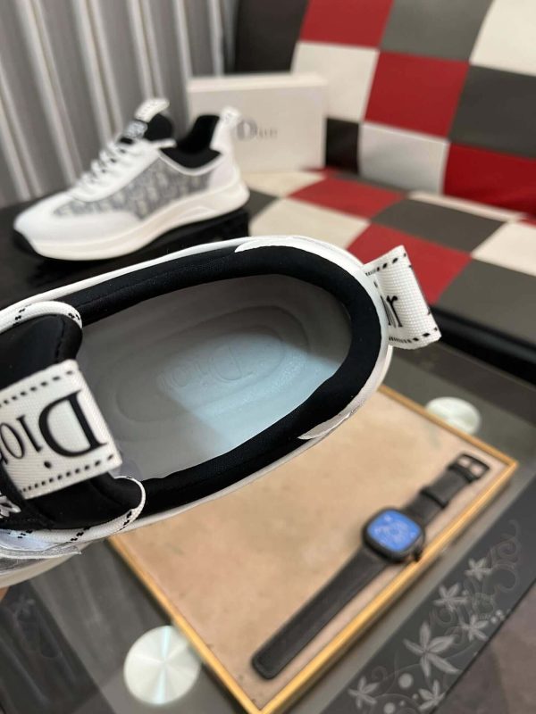 Dior Men's Sneaker in Grey Dior Oblique Jacquard and White Leather