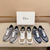 Dior Run Sneaker in Blue and Beige Dior Oblique Jacquard