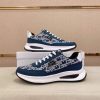 Dior Run Sneaker in Blue and Beige Dior Oblique Jacquard