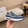 Dior Run Sneaker in Blue and Beige Dior Oblique Jacquard